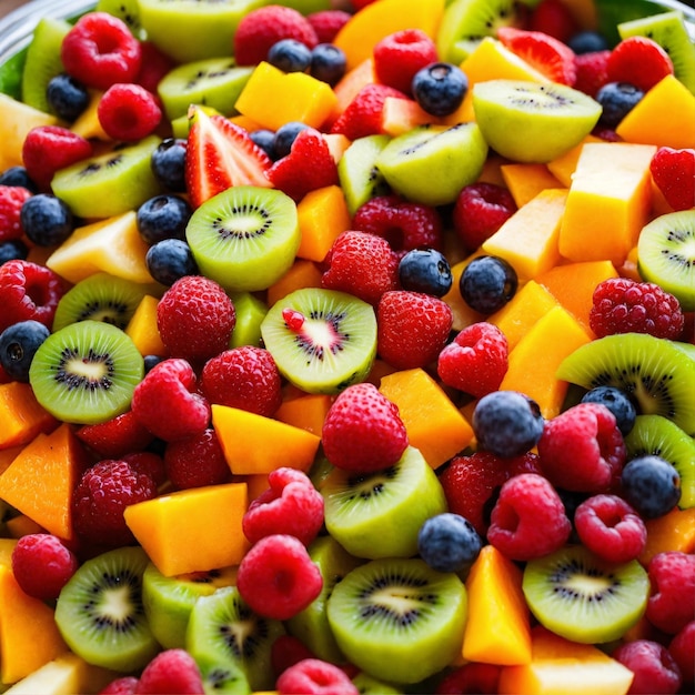 Foto insalata di frutta di kiwi