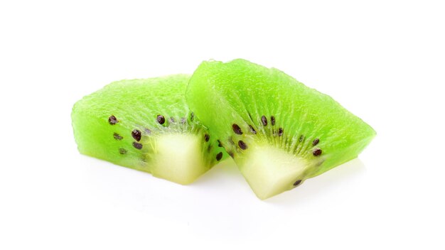 Kiwi fruit on white background