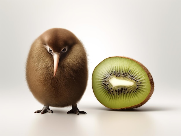 A kiwi and a kiwi with the word kiwi on it