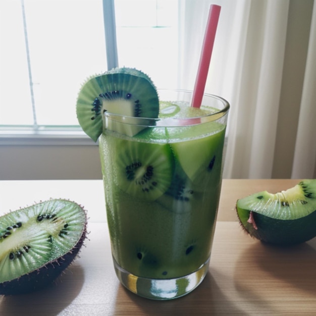 Kiwi lekker sap drinken