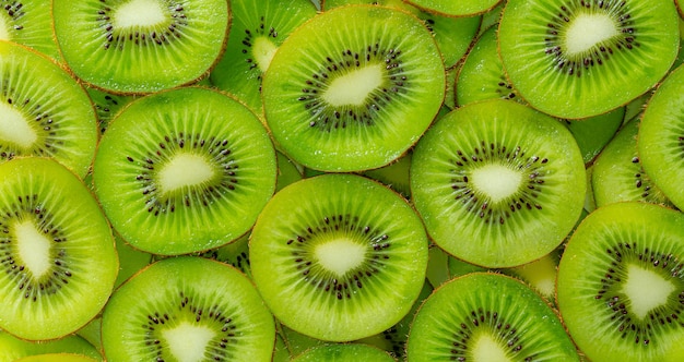 Kiwi MacroAchtergrond van gesneden kiwi gelaagd