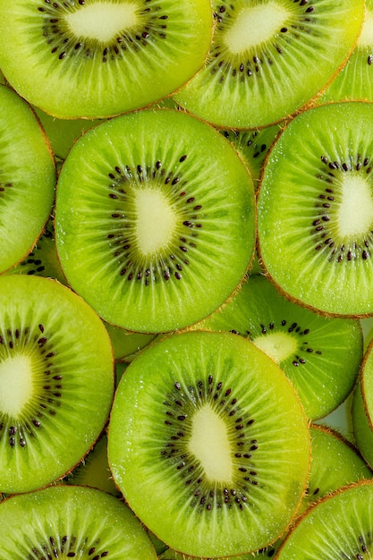 Kiwi MacroFresh Kiwi fruit sliced use for background