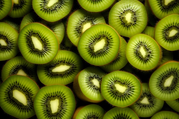 Kiwi plakjes achtergrond Kiwi plakjes close-up