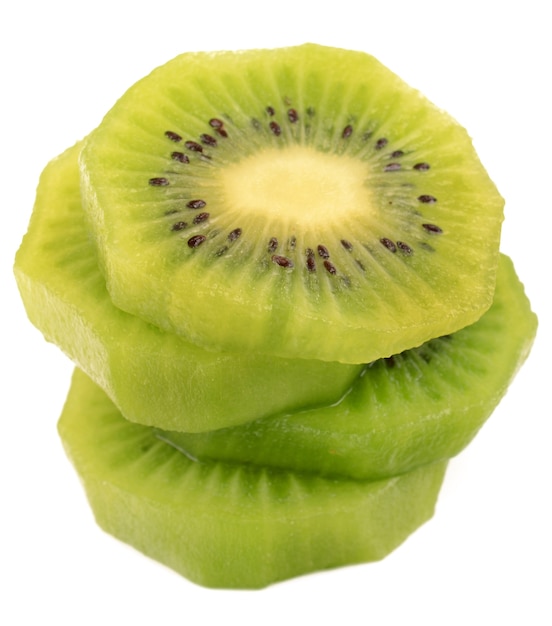 Kiwi's op een witte achtergrond