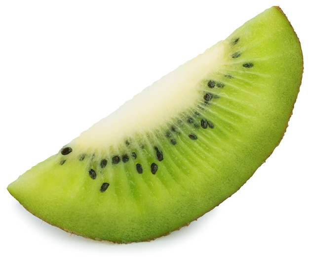 Kiwi-slice geïsoleerd op witte achtergrond