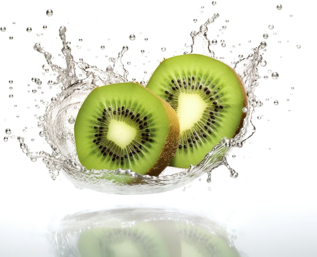 Kiwi slice isolated