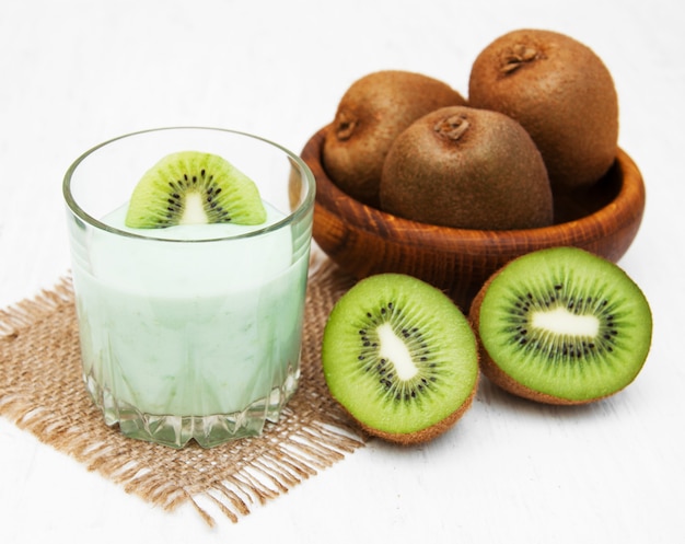 Kiwi-smoothie in glas