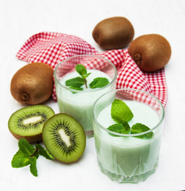 Kiwi-smoothie in glas