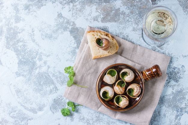 Klaar om te eten Escargots de Bourgogne-slakken