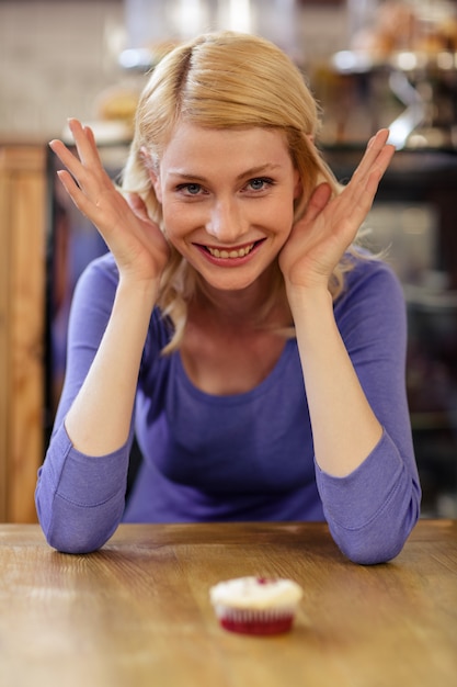 Foto klant met een cookie