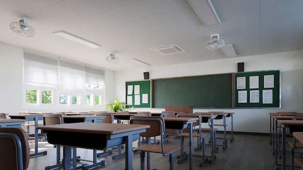 Klas zonder student 3D-rendering