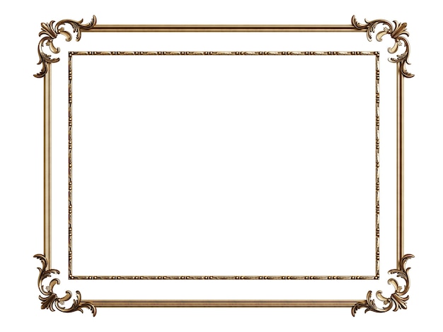 Klassiek gouden frame met ornamentdecor