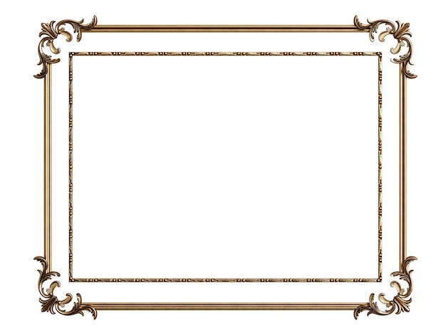 Foto klassiek gouden frame met ornamentdecor