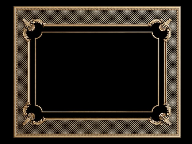 Klassiek gouden frame met ornamentdecor