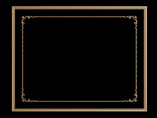 Foto klassiek gouden frame met ornamentdecor