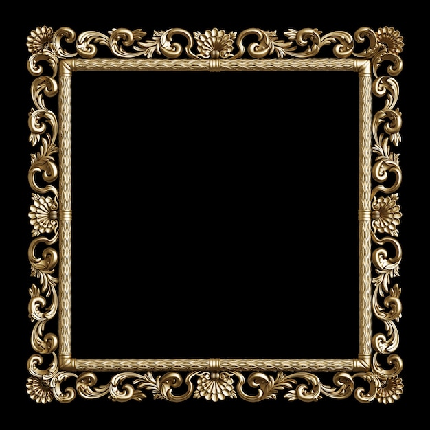 Klassiek gouden frame met ornamenten