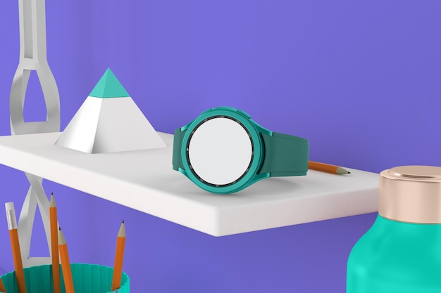 Klassiek Smart Watch-perspectief op kantoor