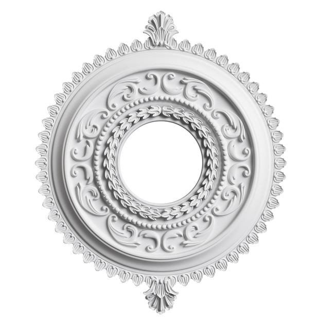 Klassiek wit frame met geïsoleerd ornamentdecor