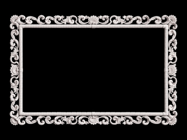 Klassiek wit frame met ornamentdecor