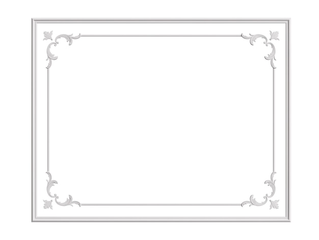 Klassiek wit frame met ornamenten