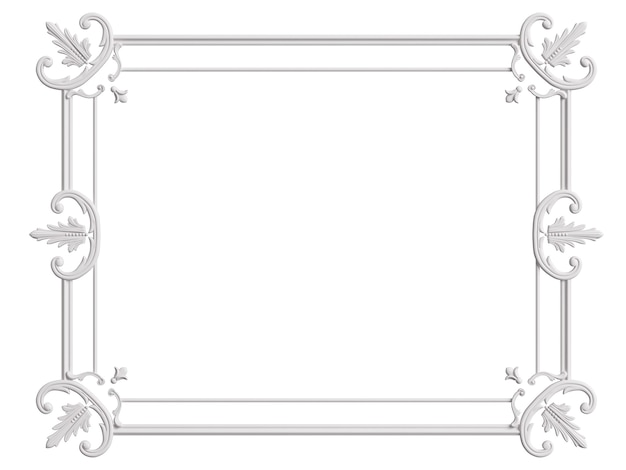 Klassiek wit frame met ornamenten