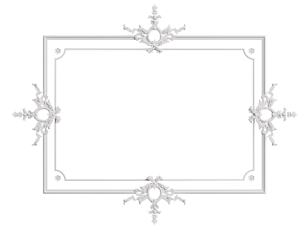 Foto klassiek wit frame met ornamenten