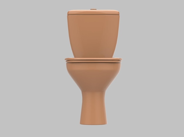 Klassieke geïsoleerde zitkast toilet wc porselein 3d illustratie