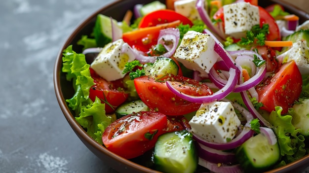 Foto klassieke griekse salade