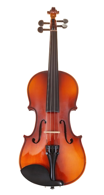 Klassieke houten viool geïsoleerd op wit