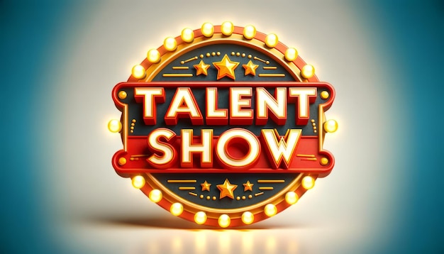 Foto klassieke marquee talent show signage