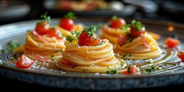 Klassieke pasta op de achtergrond van de keuken dieet en voedselconcept