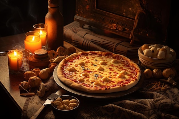 Klassieke Pizza Serenade Visueel Plezier