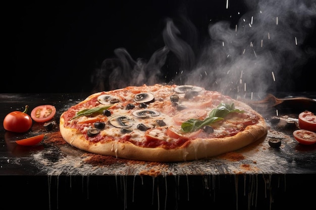 Klassieke pizza verrukking visuele verrukking