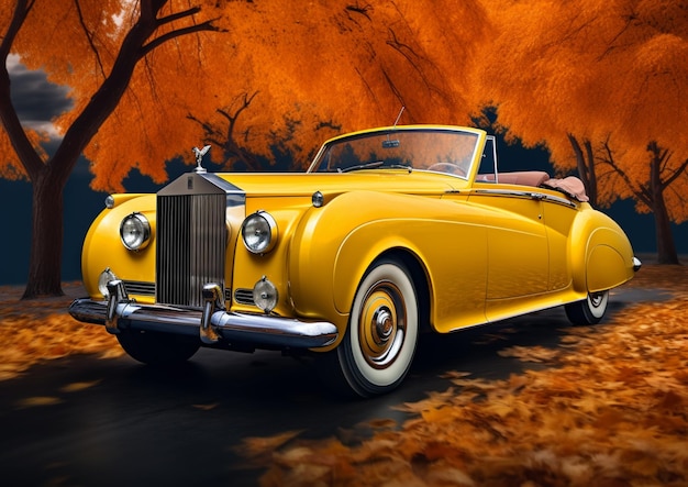 klassieke Rolls Royce Dawn Drophead 1949 abstracte achtergrond