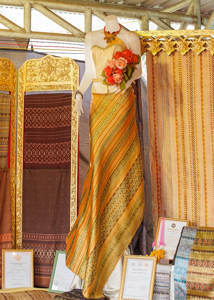 Kleding in Thailand verkocht op de markt
