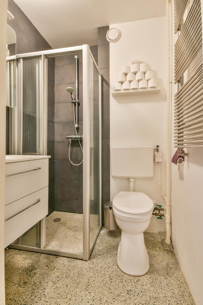 Klein toilet in modern appartement
