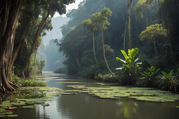 Kleine amazon in Pangnga in Sang Nae kanaal Thailand