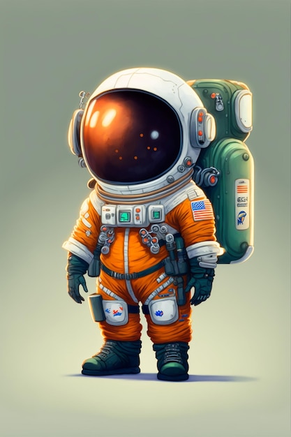 Kleine astronaut studio-opname, generatieve ai