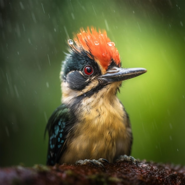 Kleine bigeyed front view charmante pluizige heldere