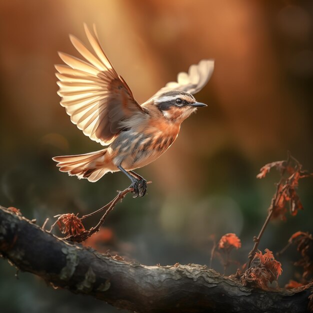 Foto kleine grijze vogel op de takken