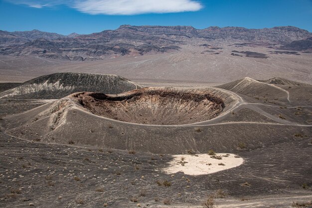 Kleine Hebe-krater in Death Valley NP
