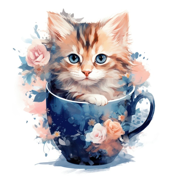 Kleine kat en de theetijd