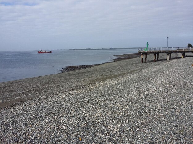 Kleine kiezels aan de kust Chiloe Island Patagonië Chili