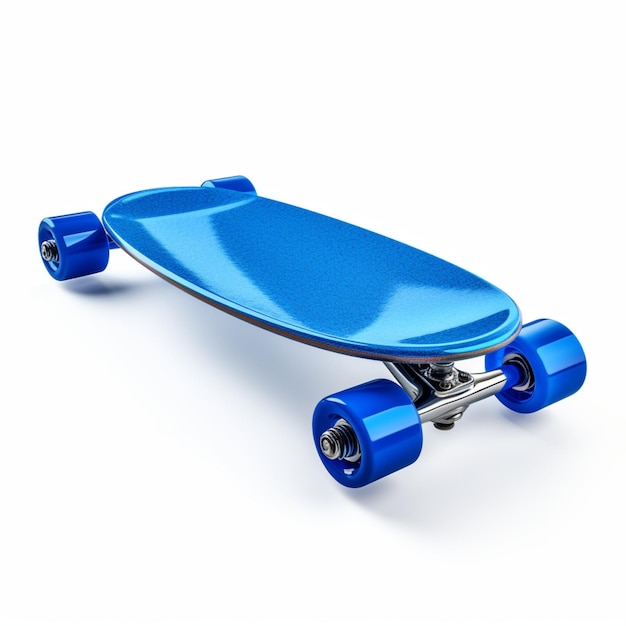 Kleine kinderen skateboard heldere kleuren op een witte achtergrond