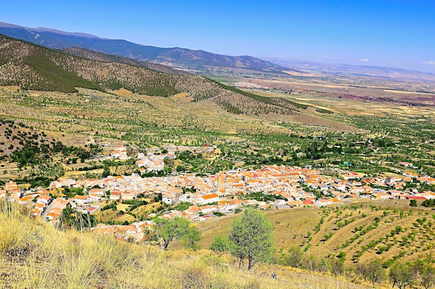 Kleine landelijke stad Aldeire, Granada - Spanje.