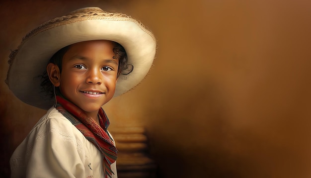 Kleine Mexicaanse jongen door generatieve AI