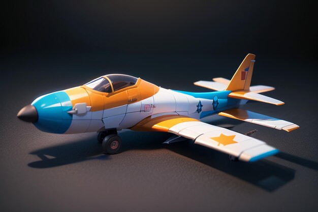 Kleine Private Jet Ruimtevaartuig Display Kinderen Speelgoed Model Vliegtuig Behang achtergrond illustratie