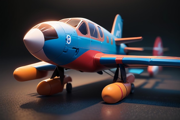 Kleine Private Jet Ruimtevaartuig Display Kinderen Speelgoed Model Vliegtuig Behang achtergrond illustratie