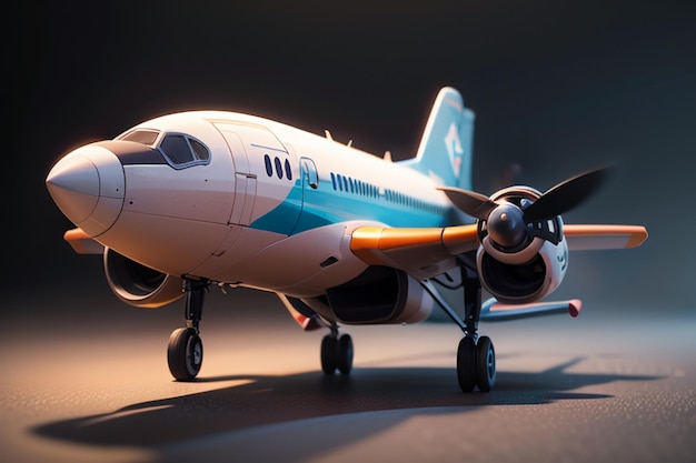 Kleine Private Jet Ruimtevaartuig Display Kinderen Speelgoed Model Vliegtuig Behang achtergrond illustratie