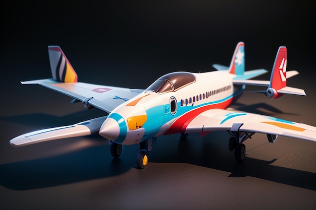 Kleine Private Jet Ruimtevaartuig Display Kinderen Speelgoed Model Vliegtuig Behang achtergrond illustratie